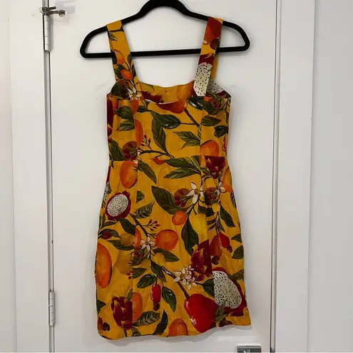 Farm Rio Fruit Lovers Linen Mini Dress XS