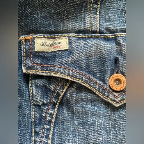 Vintage Levi Strauss Jean Jacket Denim Wash Copper Color Buttons Small Blue