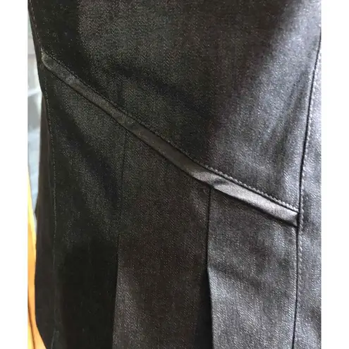 Studio 1940 Black jean look 3 Button Notched Lapel Blazer Jacket Size Large