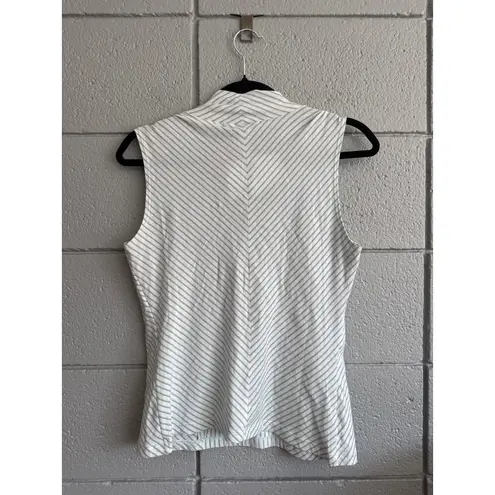 Balenciaga Vintage Y2K Womens Striped Chevron Tank Top sz 44 Designer Streetwear