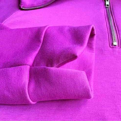 Scarlett Magenta Oversized Polo Collar Sweatshirt Pink Size 3X