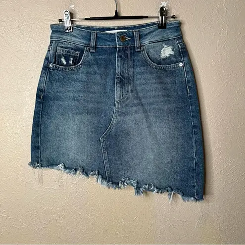 DL1961  Asymmetrical Georgia Denim Mini Skirt Small