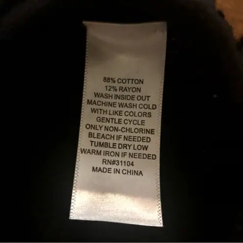 New Directions Black Wrap Look Cowl Neck Sweater, Size Small