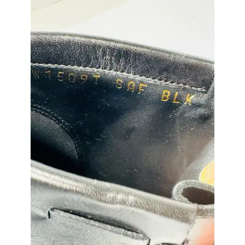 Tom Ford Black Leather Fringe Lace-Up Ankle Boots Size 35.5 Block Heel Booties