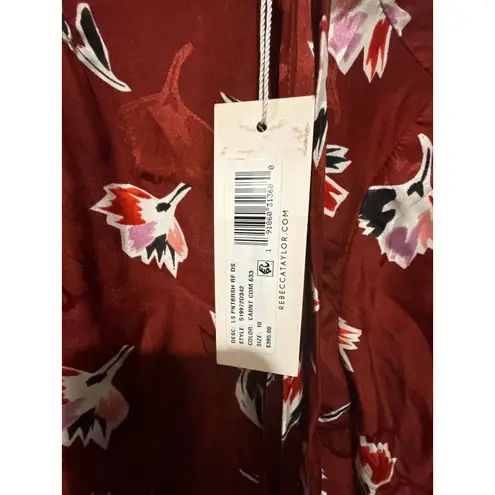 Rebecca Taylor Ikat Paintbrush Ruffle Dress Size 10 New with Tags