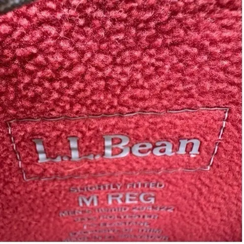 L.L.Bean Full Zip Fleece Jacket Outdoor Hiking Activewear Red Size Small Red Size M