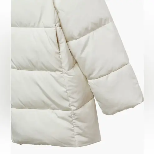 Mango  Hooded Puffer Coat Jacket OFF WHITE XS