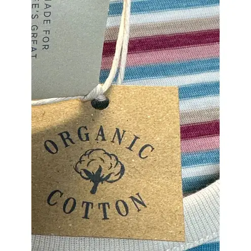 Faherty Women's WKU2208-MHD Size L Sunwashed Morehead Stripe Racer Back Tank NWT