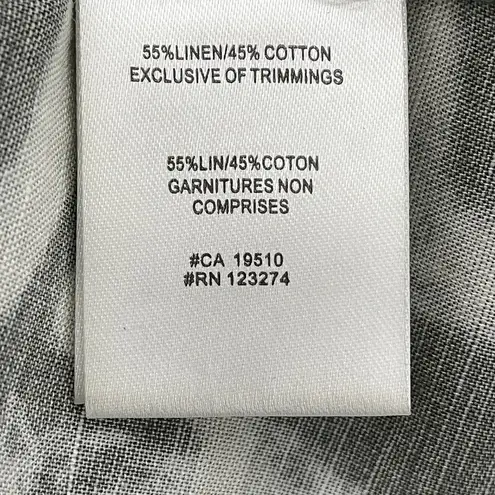 Lole ' Khaki Green Tie Dye Flowers Sleeveless Linen Blend Dress Women's Size 6