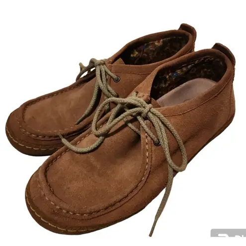 Earth Origins Suede Leather Lace Up Moc Toe Comfort Casual Shoes