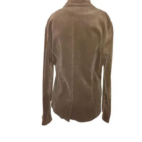 Corduroy Blazer Size XL Embroidered Roses Vintage Brown Pink Pockets Button