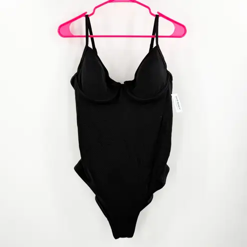 Old Navy  Swimsuit Size Medium NWT One Piece Balconette Blackjet Underwire Swim