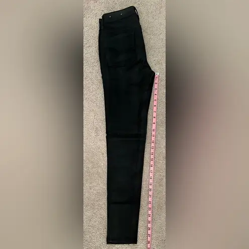 American Eagle 🆕  Leather Coated Black Jegging, Size 2 Regular Hi-Rise