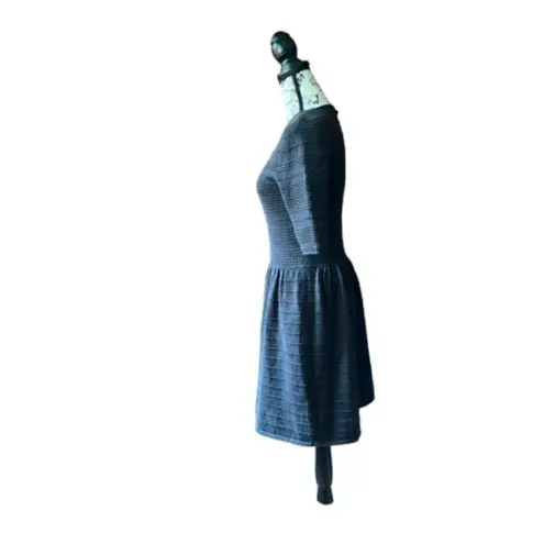 Vince Camuto  Women’s Charcoal Gray Knit Mini Dress S | Short Sleeve Pullover