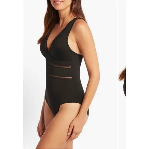 SEA LEVEL Australia SPLICED Plunge ONE PIECE size 4 Black NWT