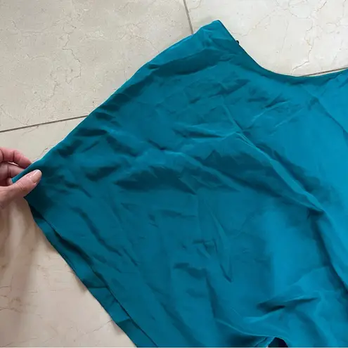 Haute Hippie 100% Silk Teal Open Back Romper Sz Small