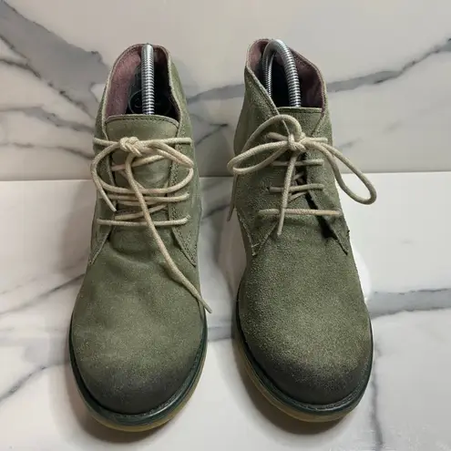 Coconuts by Matisse Womens Green Suede Low Heel Chukka Ankle Boots Sz 8 Festival