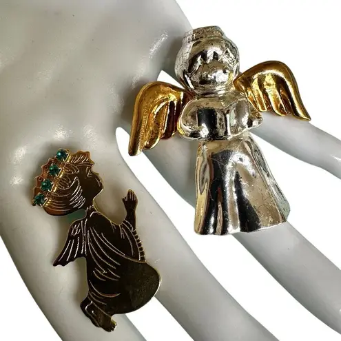 Angel Brooch Bundle ā Set of 2 Vintage Pins