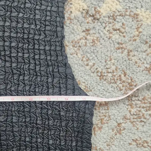 Vintage NICOLA Textured Popcorn Crinkle Pleated Tank Black Medium