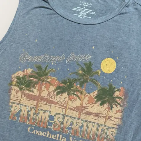 Homegirl Society Blue Coachella Valley Tank Top Medium