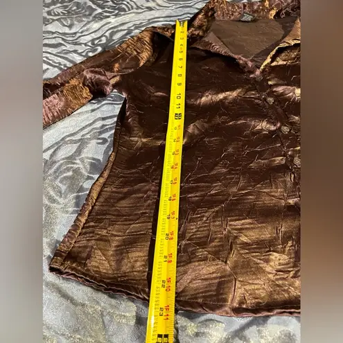 Y2K Faux Crushed Silk Chocolate Large Brown