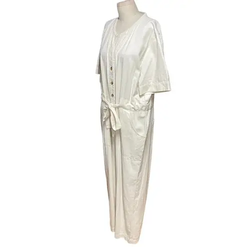 ABLE Shirley Utility Jumpsuit in Antique White Size US XXL