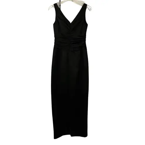 David's Bridal David’s Bridal Black Sleeveless V-Neck Maxi Dress Sz 2