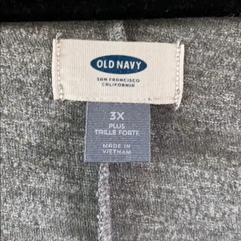 Old Navy  tee gray 3x shirt sleeve leather stripe