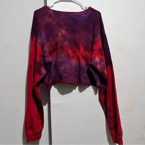 Purple and Red Cropped Tie