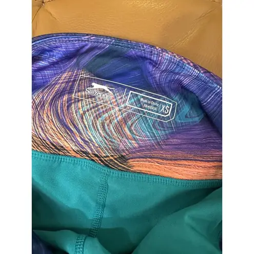 Slazenger Purple Multicolor Lined Golf Skirt Pull On Skort Size XS