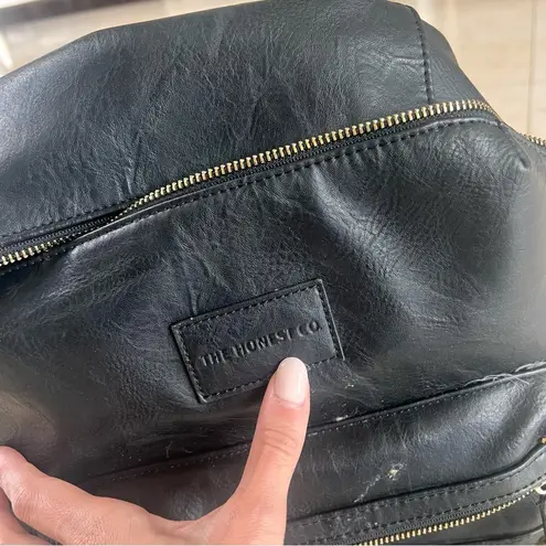 Pacific&Co The Honest Vegan Leather City Backpack/Diaper Bag Black Vegan Leather