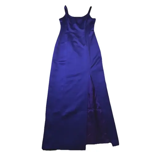 Alex Evenings Prom Dress Cocktail Y2k Maxi Slip Dress Purple Satin size 8 Formal