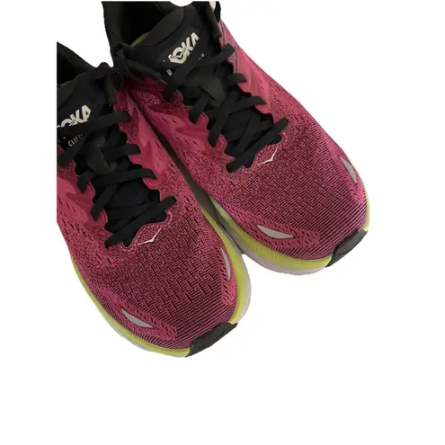 Hoka One One Clifton 8 Womens Running Sneakers Shoes Ibis Rose Pink Size 7 B