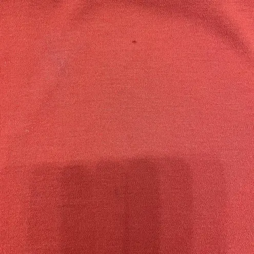 Koret Women's Burnt Orange Long Maxi Dress Size Large Short Sleeves Mock Neck Brown