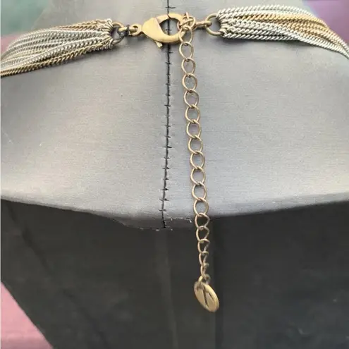 Talbots Vintage signed  Gold Silver Multi Strand 30” Layered Necklace