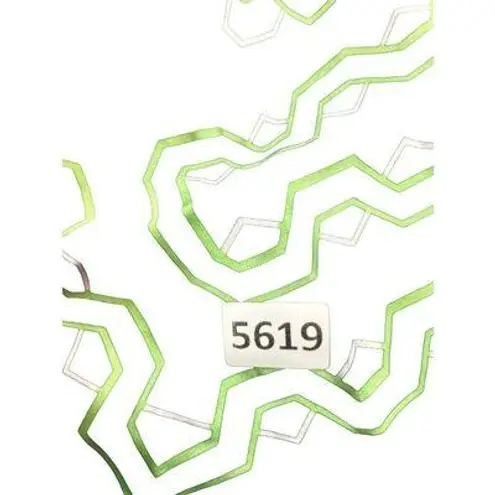 Vintage Italian 100% Acetate Scarf With Geometric Pattern Navy & Lime Green 22"