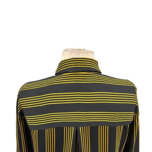 & Other Stories & Other Stories Blouse Top Shirt Button Down Pinstripe Black Gold‎ Size US 2