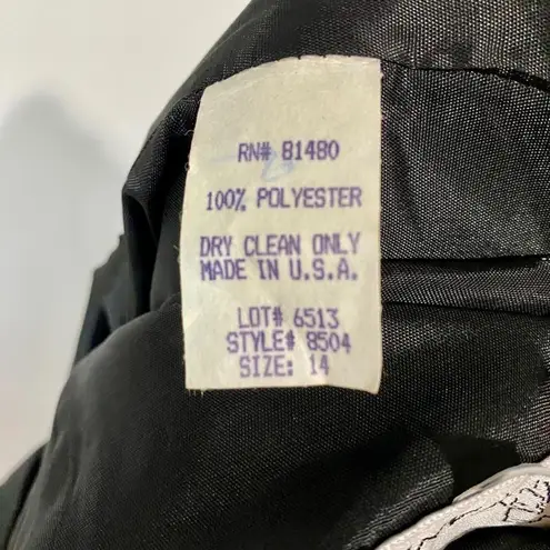 Vintage Gantos Women's Outfit Set Blazer and Mini Dress Black Size 14 NWT