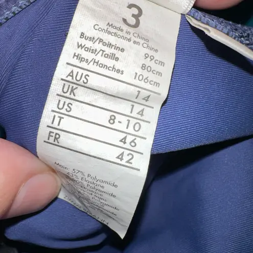 Zimmermann Blue Black Polka Dot Bikini Top NWOT Size 3 (US 8-10)