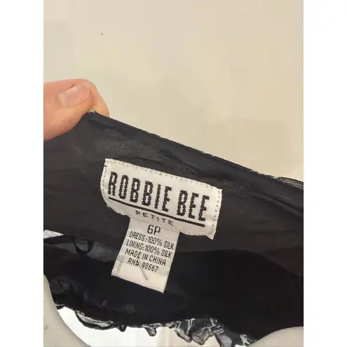 100% Silk Dainty Floral Vintage 90s Dress Robbie Bee thumbnail 8