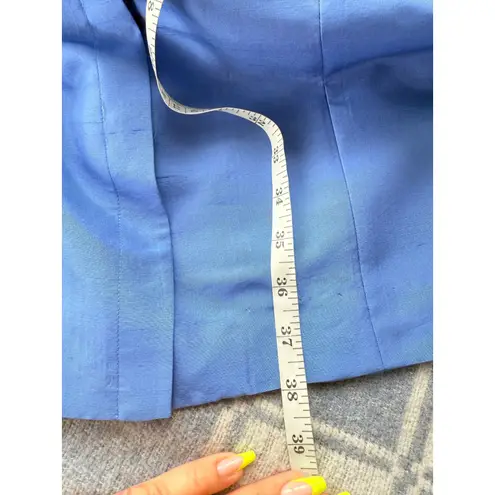 August Silk Dress Sleeveless Sheath Career Office Periwinkle Blue Size 4