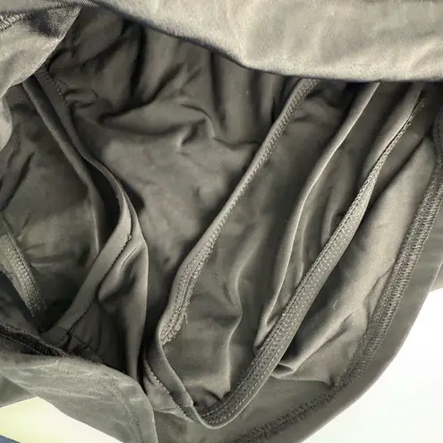 Avenue Black Ruched Tie Front Halter Babydoll Bikini Size 14W