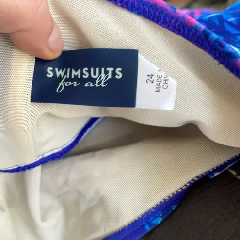 Swimsuits For All Flowy Tankini Swim Top Size 24