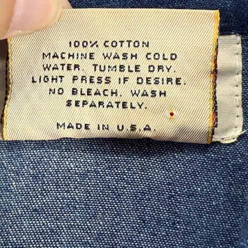 Vintage Gene Ewing BIS Denim Jacket Tie Dye Eyelet Made In USA Womens Blue