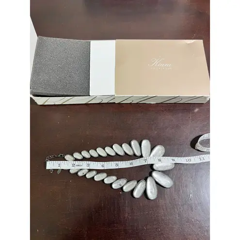 Lia Sophia  Kiam Collection Rock Crystal Hematite Bib Necklace