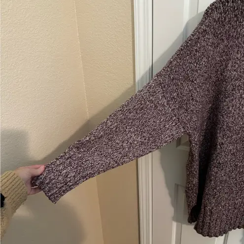 Eddie Bauer  Womens Plus Cotton Funnel Turtle Neck Sweater Lilac Purple 3X