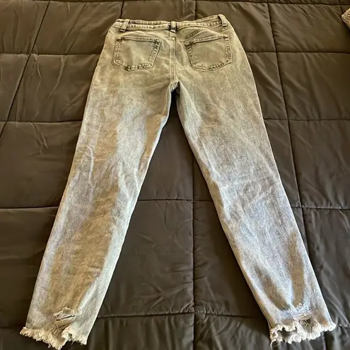Tinseltown High Rise Light Acid Wash Ripped Skinny Jeans