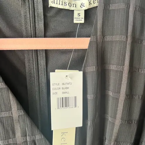 Allison & Kelly Plaid Long Sleeve Black Romper Size Snap NWT