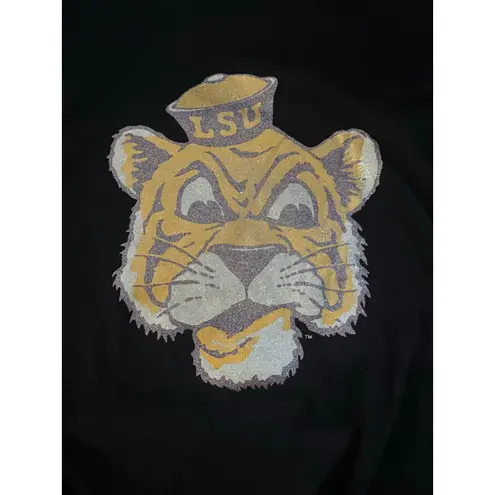 Mitchell & Ness NWT! Louisiana State University Glitter Crop Crewneck - Size L