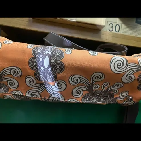 House of Botori orange and brown big bag shoulder bag purse duffle bag baby bag